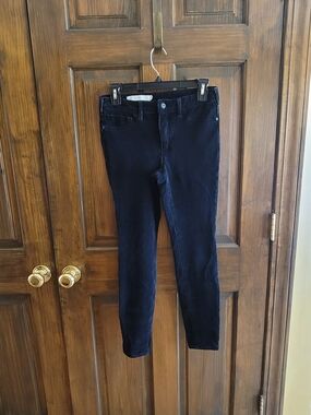 Pilcro And The Letter Press Sz 28 Slim Dark Navy Velvet Pants
